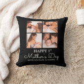カスタマイズ可能な最初の母親の日の写真コラージュ クッション (ブランケット)