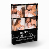 カスタマイズ可能な最初の母親の日の写真コラージュ フォトブロック (左)