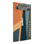 カスタマイズ可能な最小限の幾何学的抽象芸術 ミニクリップボード (アングル)