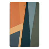 カスタマイズ可能な最小限の幾何学的抽象芸術 ミニクリップボード (裏面)