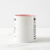 カスタマイズ可能な最高のチームの定義 ツートーンマグカップ (中央)