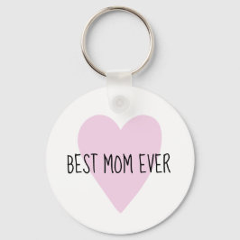 カスタマイズ可能な最高のMom Ever Pinkハート キーホルダー