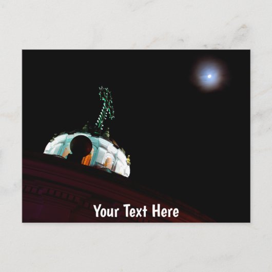 カスタマイズ可能な月とクロス、キト、エクアドル ポストカード (正面)