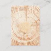 カスタマイズ可能な木の素朴切り結婚詳細 エンクロージャーカード (裏面)