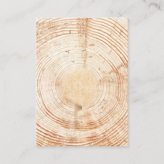 カスタマイズ可能な木の素朴切り結婚詳細 エンクロージャーカード (裏面)