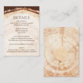 カスタマイズ可能な木の素朴切り結婚詳細 エンクロージャーカード (正面/裏面)