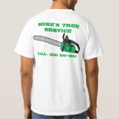 カスタマイズ可能な木サービスTシャツ Tシャツ (裏面)