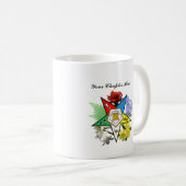 カスタマイズ可能な東の星の花柄のマグ コーヒーマグカップ (正面右)