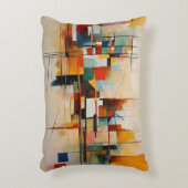 カスタマイズ可能な枕: Kandinsky-インスパイア抽象芸術 アクセントクッション (正面(垂直))