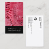 カスタマイズ可能な果物クローズアップ小売卸売バス 名刺 (正面/裏面)