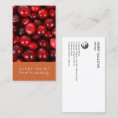 カスタマイズ可能な果物クローズアップ小売卸売 名刺 (正面/裏面)