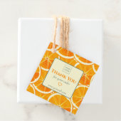 カスタマイズ可能な柑橘系ビジネスサンキューラベル フェイバータグ (インサイチュ)