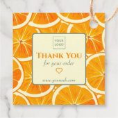 カスタマイズ可能な柑橘系ビジネスサンキューラベル フェイバータグ (裏面)
