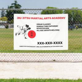 カスタマイズ可能な柔術武道学校ビジネス 横断幕