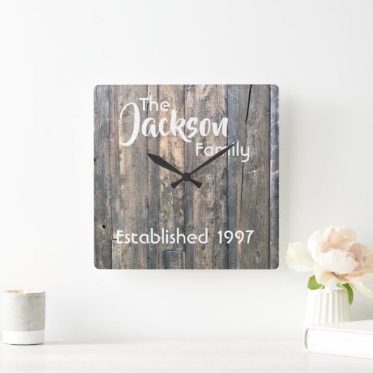 カスタマイズ可能な柱時計 スクエア壁時計 (ホーム)