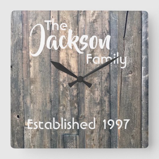 カスタマイズ可能な柱時計 スクエア壁時計 (正面)