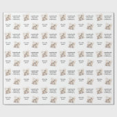 カスタマイズ可能な森林動物の赤ちゃんシャワー ラッピングペーパー (フラット)