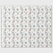 カスタマイズ可能な森林動物の赤ちゃんシャワー ラッピングペーパー (フラット)