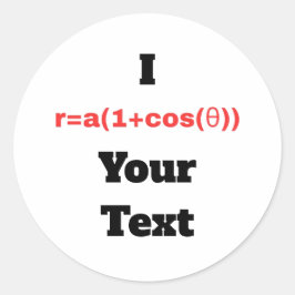 カスタマイズ可能な極方程式(Iハート) ラウンドシール