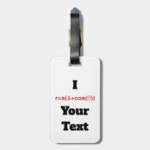 カスタマイズ可能な極方程式(Iハート) ラゲッジタグ (裏面縦)