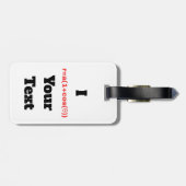 カスタマイズ可能な極方程式(Iハート) ラゲッジタグ (裏面横)