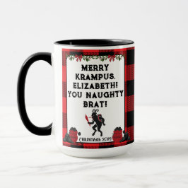 カスタマイズ可能な楽しいクリスマスクランプス マグカップ