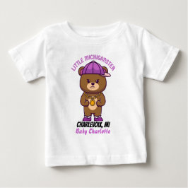 カスタマイズ可能な楽しいシャルルボワ ミシガン赤ちゃんギフト ベビーTシャツ