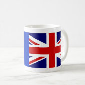 カスタマイズ可能な欧州旗とイギリス国旗 コーヒーマグカップ (正面右)
