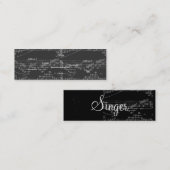カスタマイズ可能な歌手のヴィンテージの灰色Iのノート- スキニー名刺 (正面/裏面)