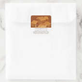 カスタマイズ可能な正方形キャラメルステッカー スクエアシール (バッグ)