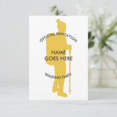 カスタマイズ可能な歩くのパーティの招待状 招待状 (スタンド正面)