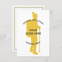 カスタマイズ可能な歩くのパーティの招待状