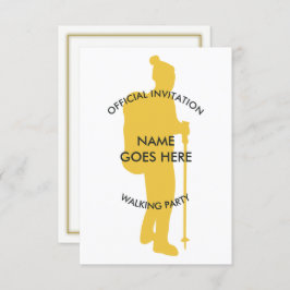 カスタマイズ可能な歩くのパーティの招待状 招待状