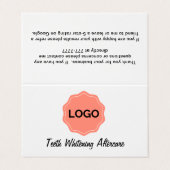 カスタマイズ可能な歯の白化後のケア 名刺 (外部フラット)