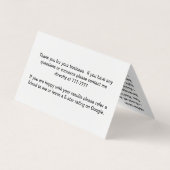 カスタマイズ可能な歯の白化後のケア 名刺 (裏面)