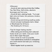 カスタマイズ可能な歯の白化後のケア 名刺 (内部フラット)