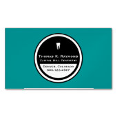 カスタマイズ可能な歯科円 マグネット名刺 (正面)