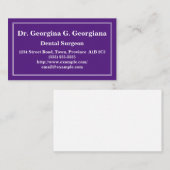 カスタマイズ可能な歯科外科医の名刺 名刺 (正面/裏面)