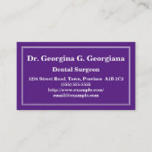 カスタマイズ可能な歯科外科医の名刺 名刺 (正面)