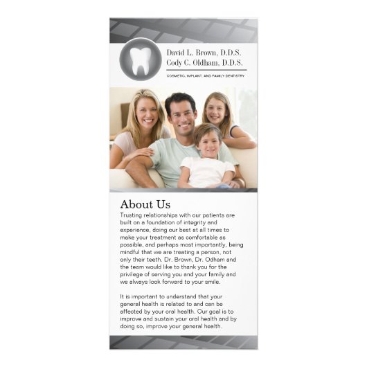 カスタマイズ可能な歯科用ラックカード ラックカード (正面)