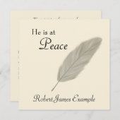 カスタマイズ可能な死の発表(砂) 招待状 (正面/裏面)