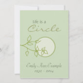 カスタマイズ可能な死亡の離れ発表() 招待状 (正面)