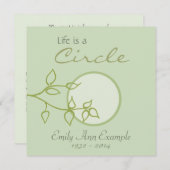 カスタマイズ可能な死亡の離れ発表() 案内状 (正面/裏面)