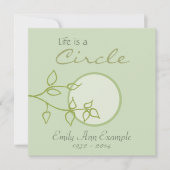 カスタマイズ可能な死亡の離れ発表() 案内状 (正面)