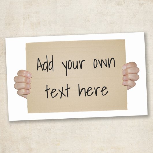 カスタマイズ可能な段ボールの抗議サイン 長方形シール