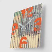 カスタマイズ可能な段ボールシートメタル スクエア壁時計 (傾斜)