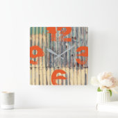 カスタマイズ可能な段ボールシートメタル スクエア壁時計 (ホーム)