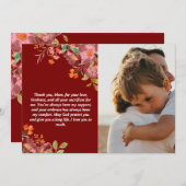 カスタマイズ可能な母の日のギフトと愛のメッセージ シーズンカード (正面/裏面)