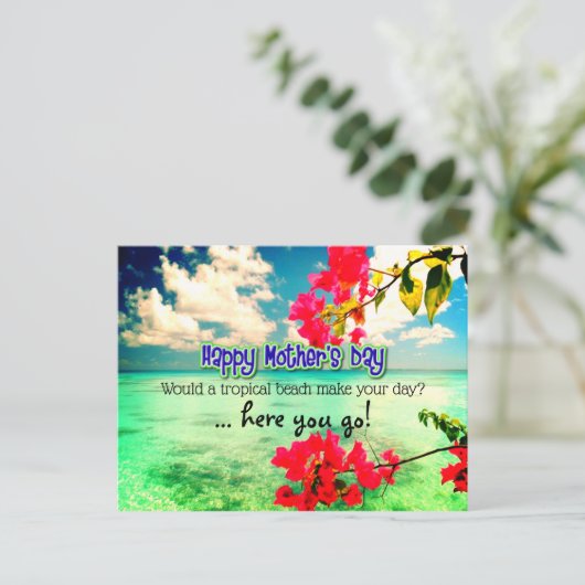 カスタマイズ可能な母の日のノベルティユーモア熱帯 ポストカード (スタンド正面)