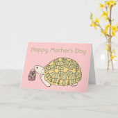 カスタマイズ可能な母の日の亀5 カード (黄色い花)